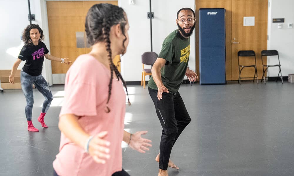 Students dancing